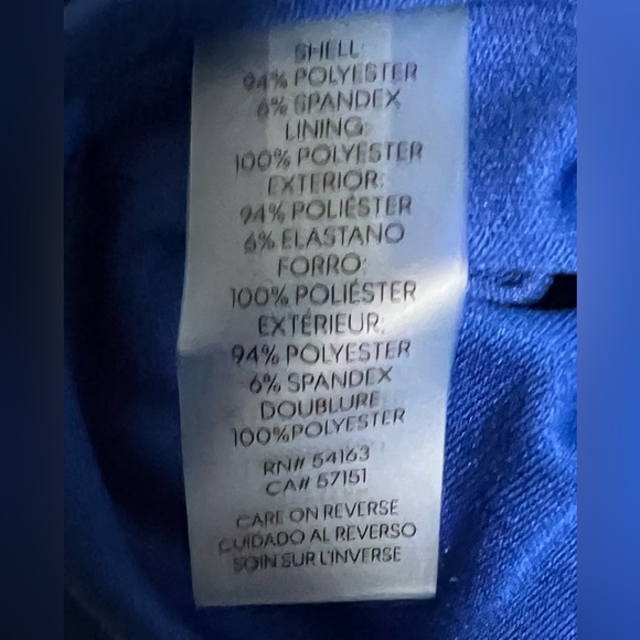 Women’s Calvin Klein Blue Off The Shoulder Cocktail Dress w/ Bell Sleeves Size 6 - Picture 4 of 5